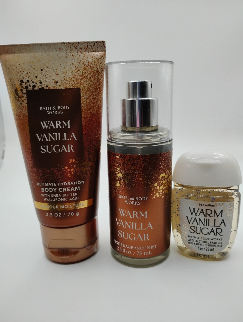 Bath & Body Works Warm Vanilla Sugar Body 3 Piece Set Brand New